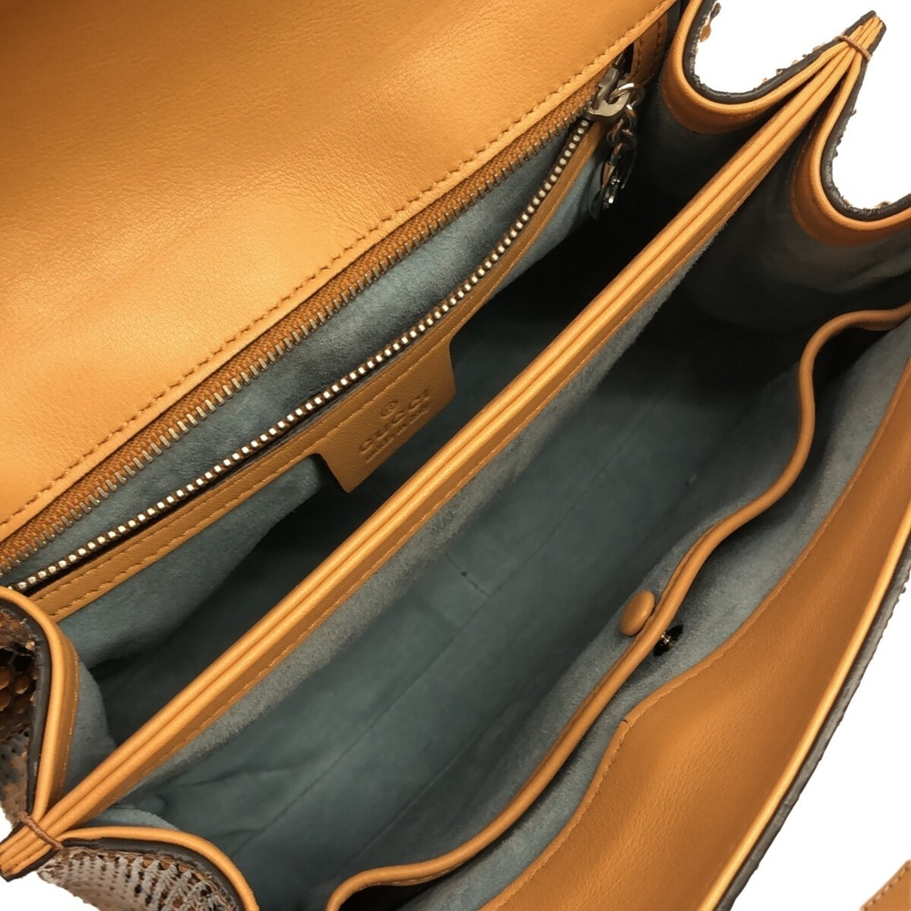 Gucci Ladylock Python Handbag Beige - image 6